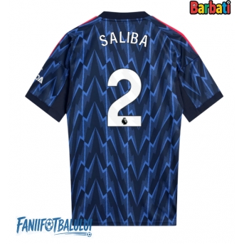 Arsenal William Saliba #2 Tricou Fotbal Replică 2025-26 Barbati Deplasare